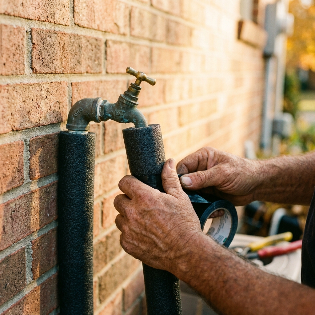 Insulating outdoor water pipes